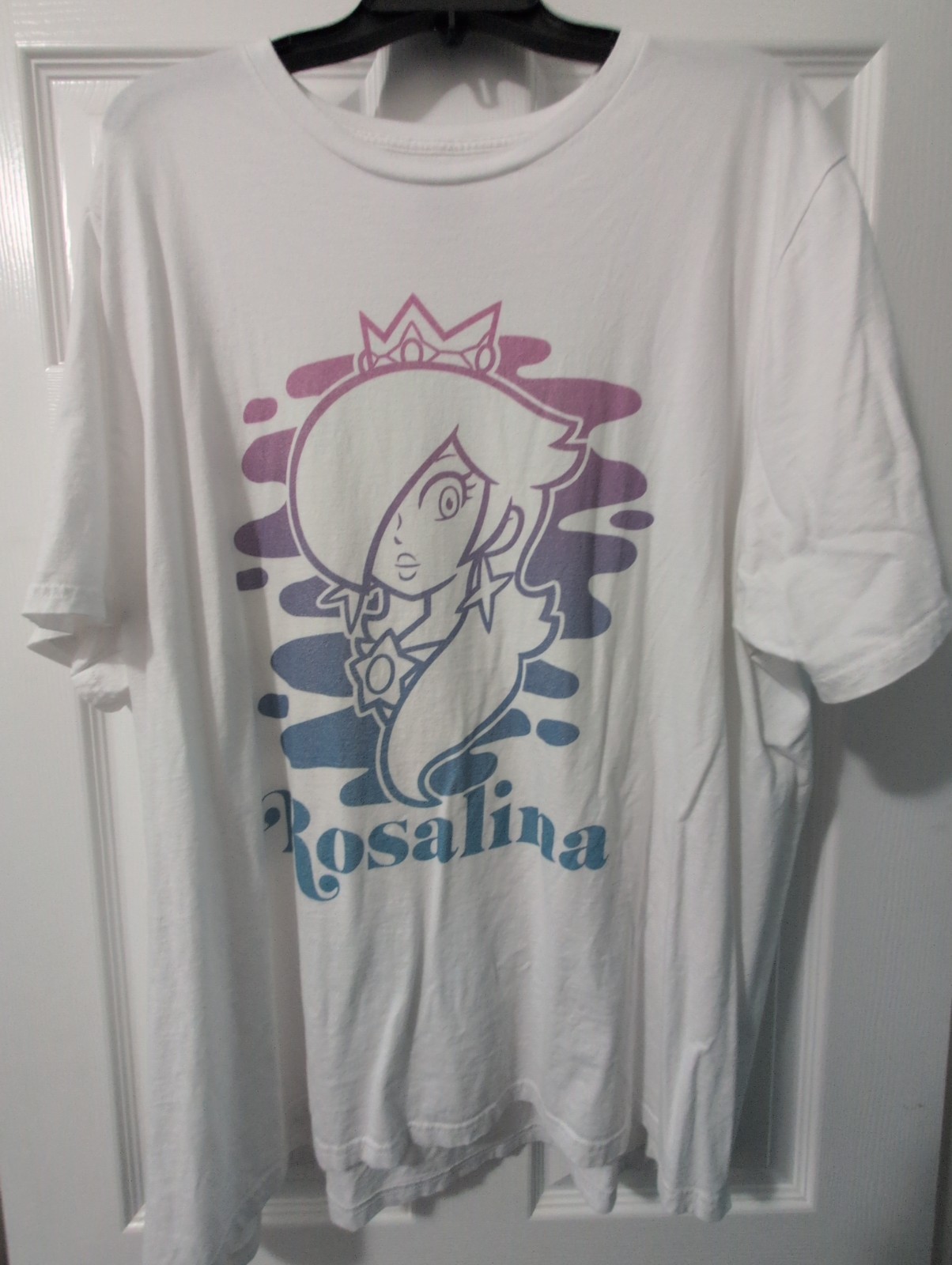 Super Mario Rosalina Gradient Outline Portrait T-Shirt Men’s 3XLT