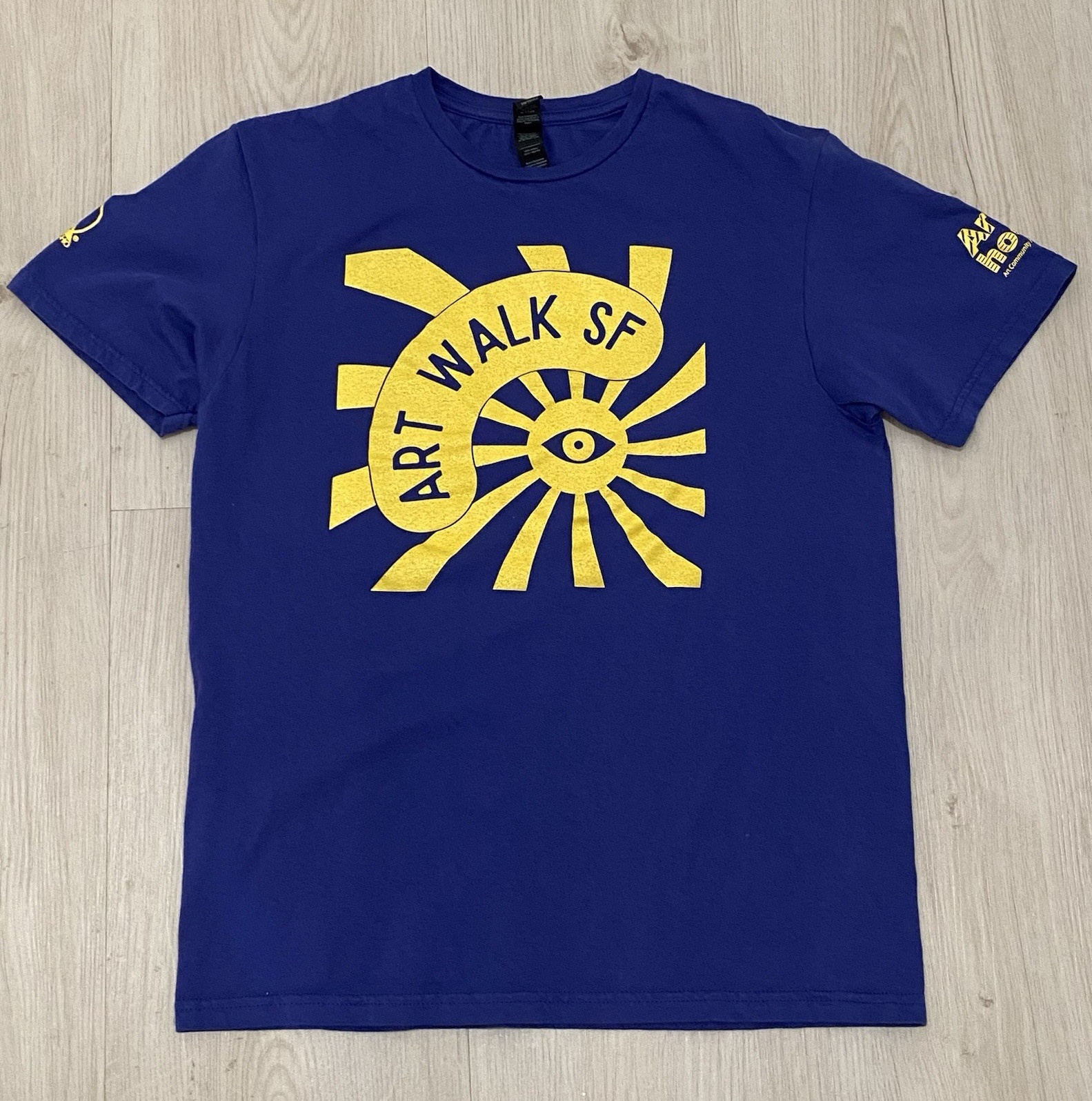 Art Walk SF T Shirt Medium M Royal Blue San Franpsycho Artyhood Gildan Graphic