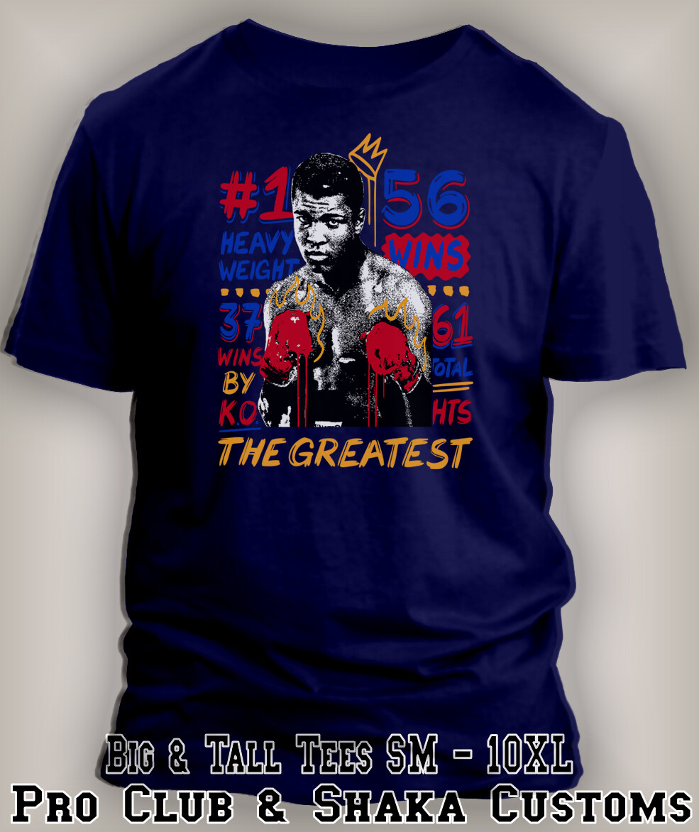 The Greatest Big Tall Graphic Pro Club Shaka RTP Tee Shirt to Match Sneakers
