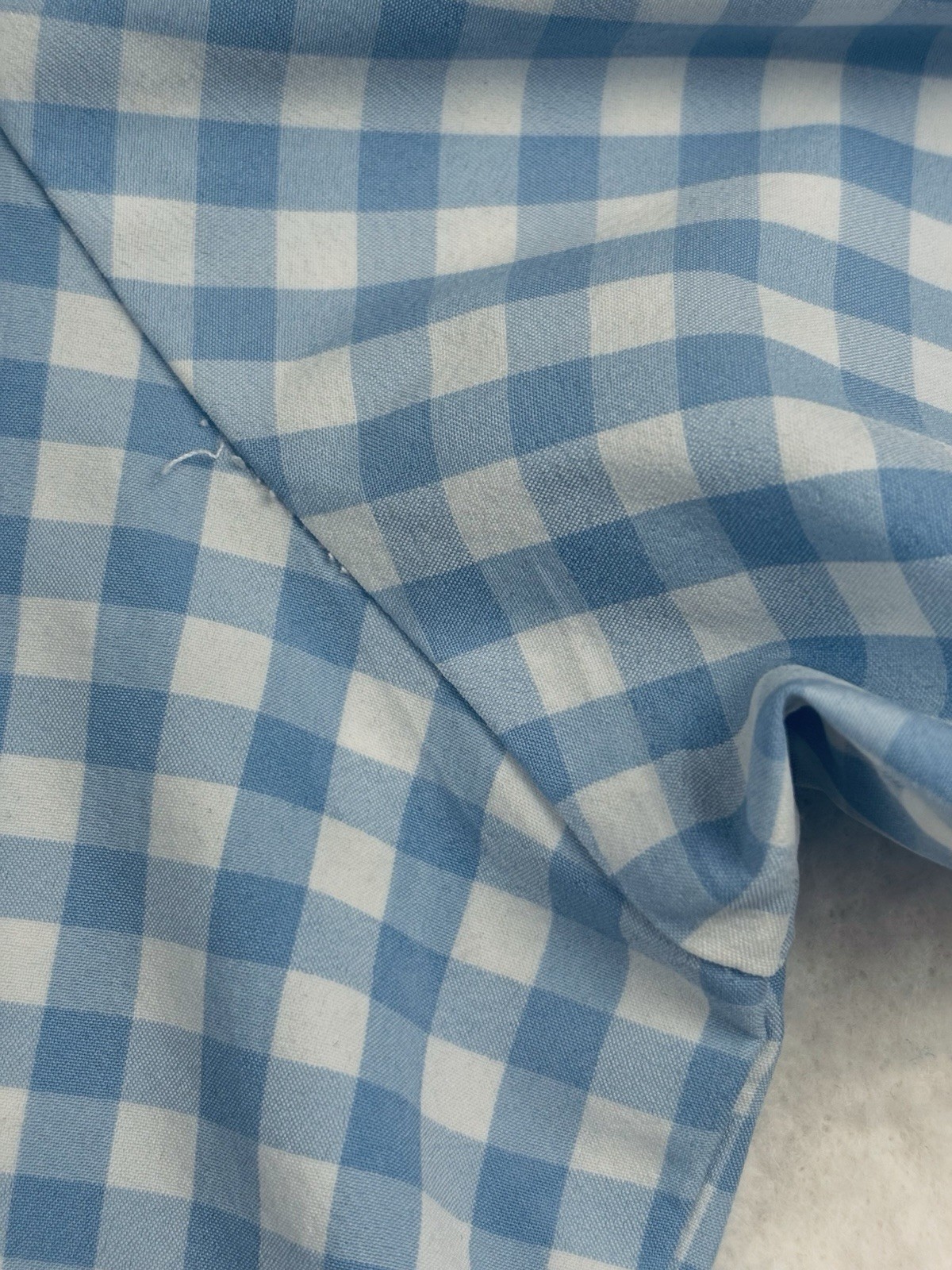 Mizzen + Main Men’s XL Light Blue And White Gingham Performance Fabric Non Iron