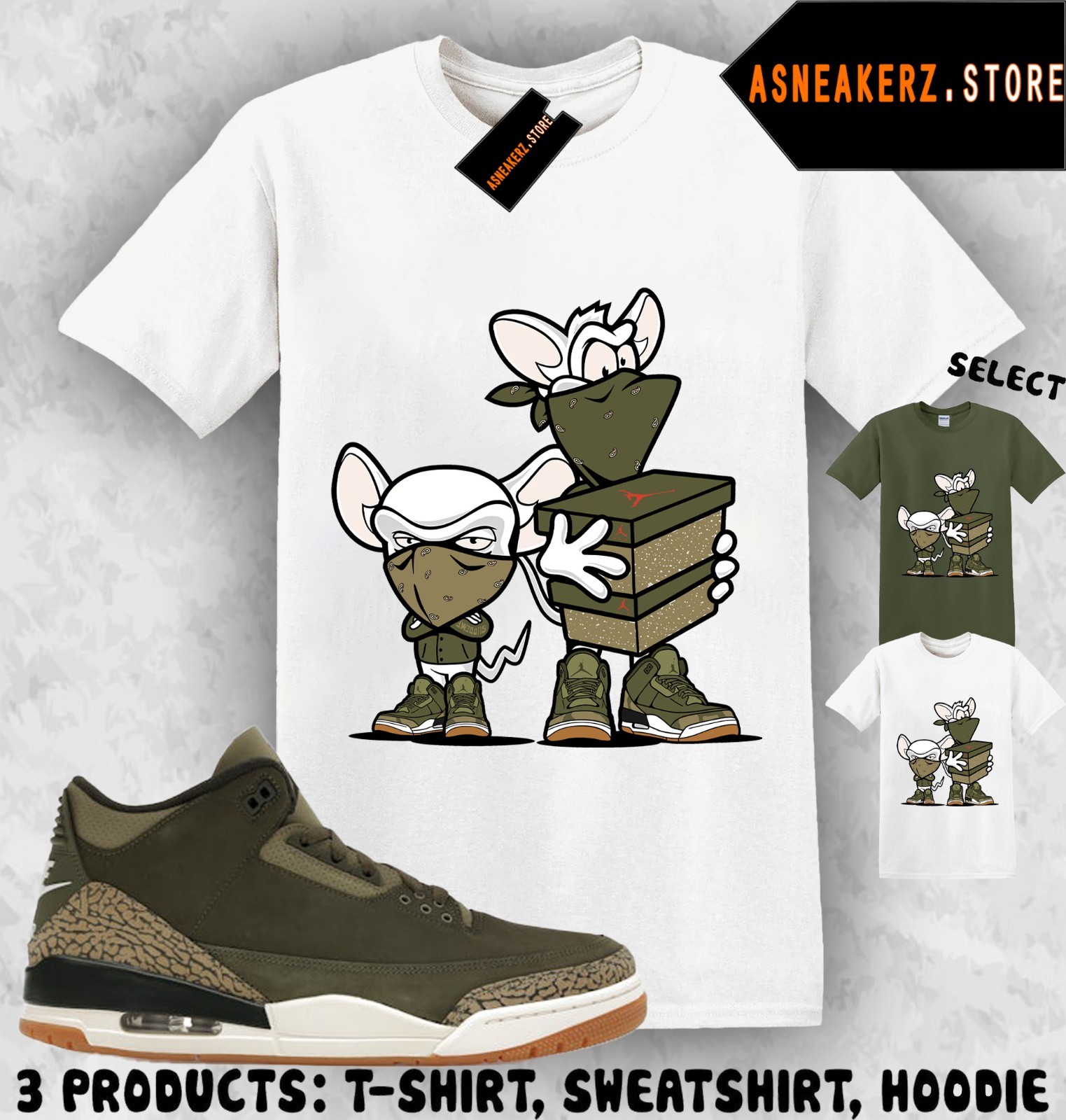 Tee Shirt Matching AJ 3 Family Affair To Match Sneaker Sneakerhead Heist T-Shirt
