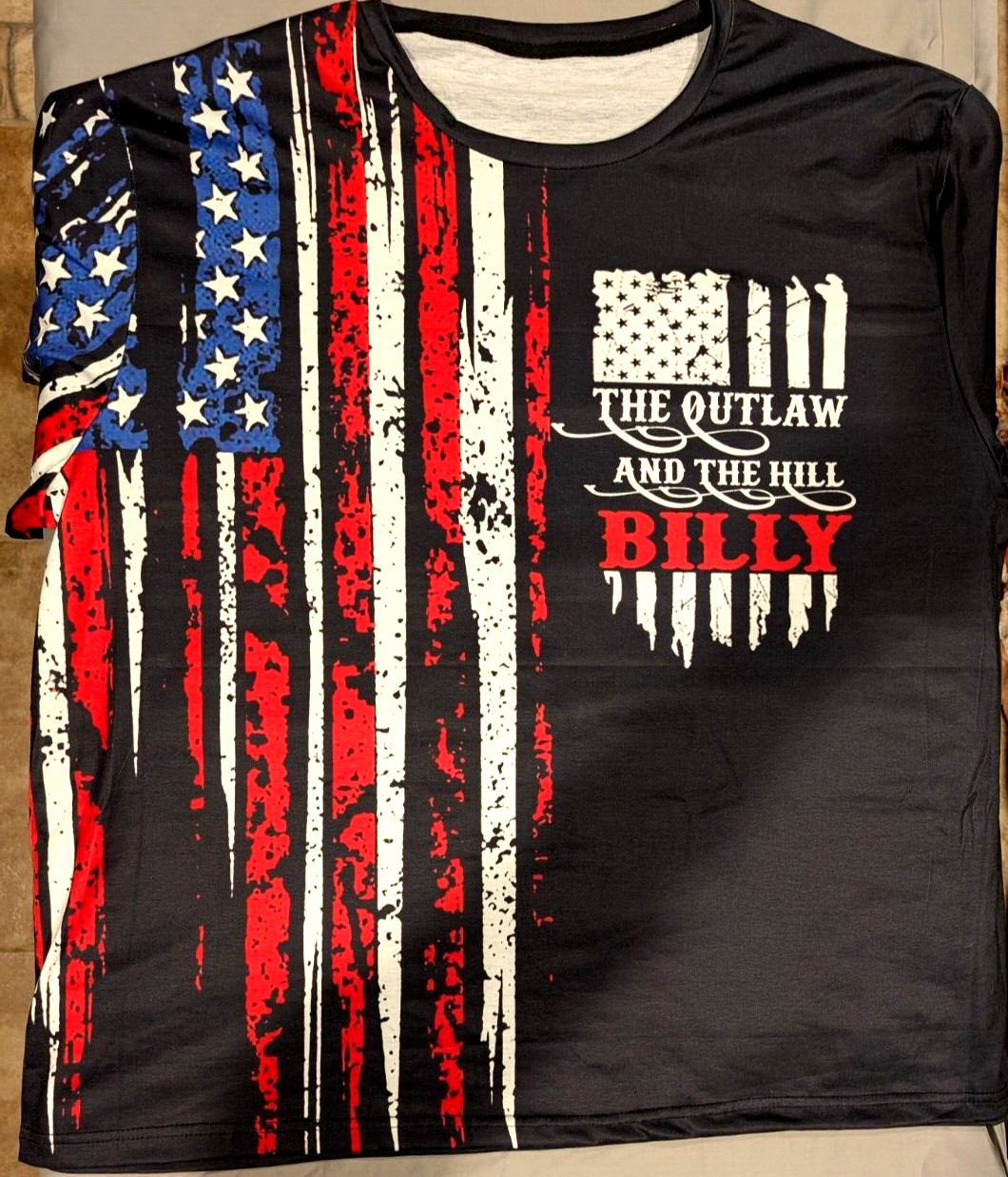 Trump Shirt Mens 3x “Outlaw & Hillbilly” patriotic big n tall