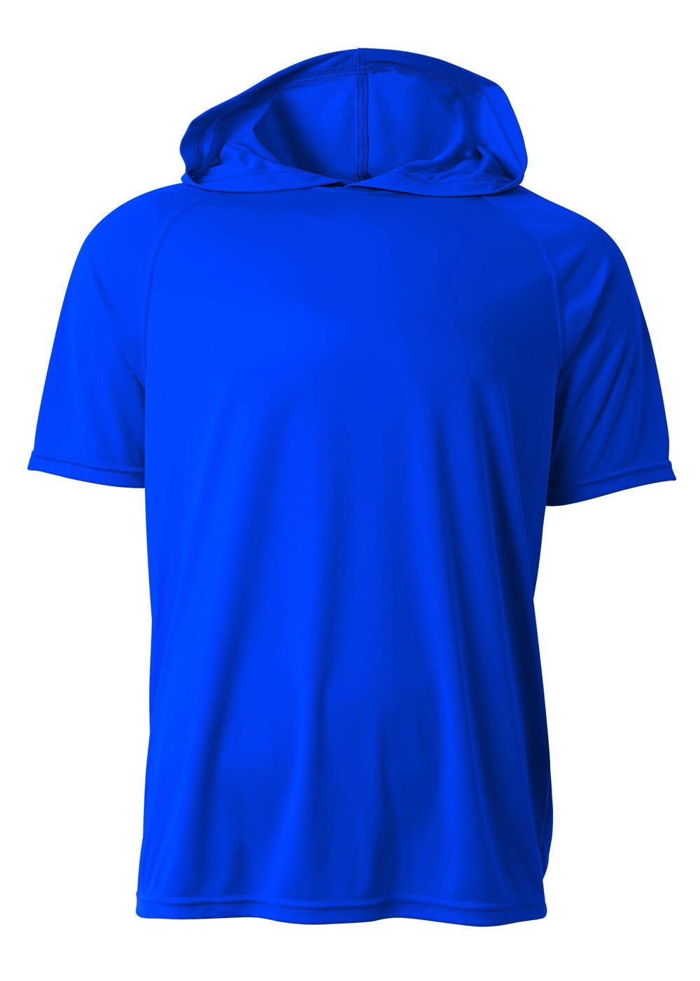 A4 Mens 4oz. Micro Poly Interlock Short Sleeves Hooded T-Shirt N3408 S-3XL
