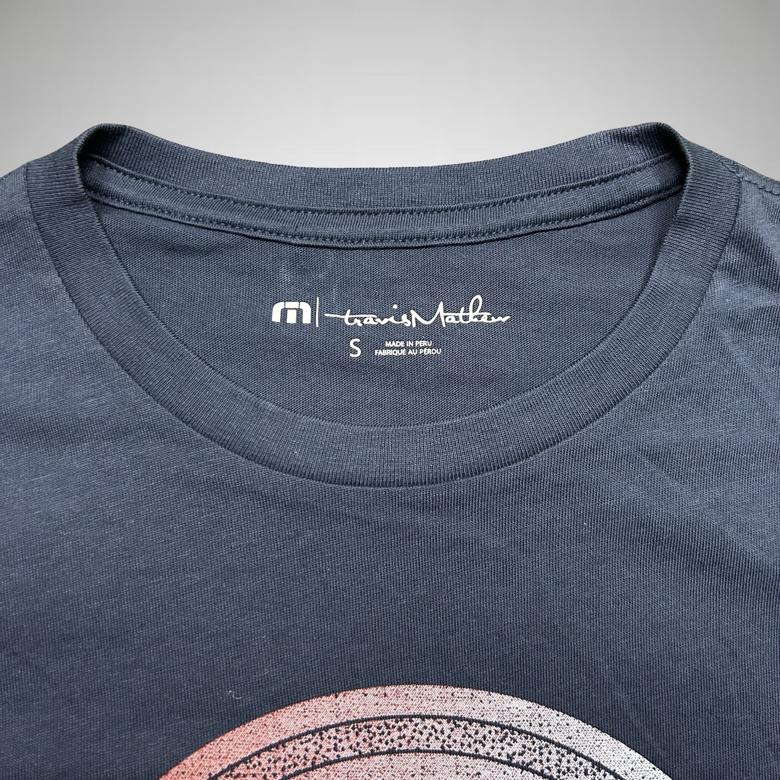 Travis Mathew Blue Climate Zone T Shirt Mens Small Golf Short Sleeve Navy NWT