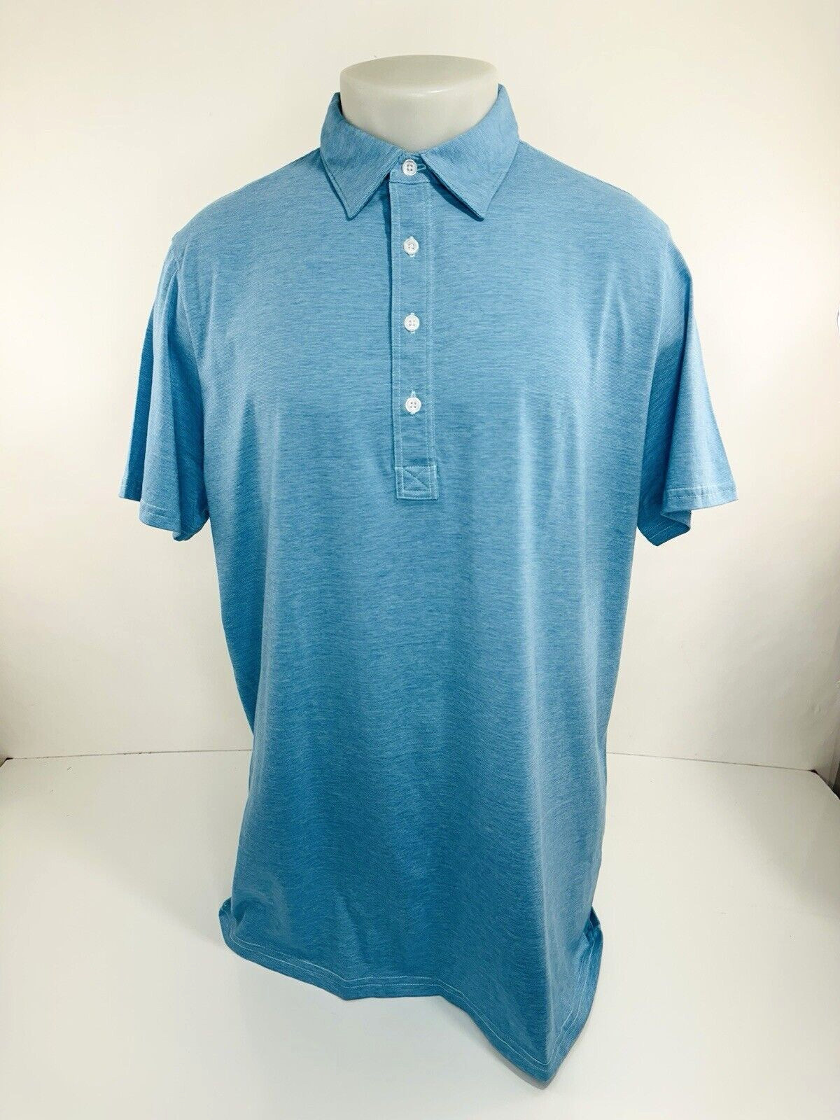 CRIQUET – NEW w TAG Organic Cotton Austin Mens XL Blue Short Sleeve Polo Shirt