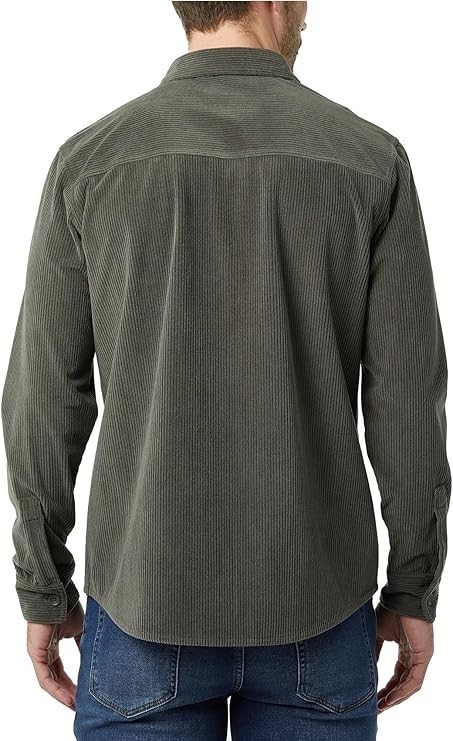 32 Degrees Heat Men’s Chest Pocket Button-Up Shirt, Green, Size M