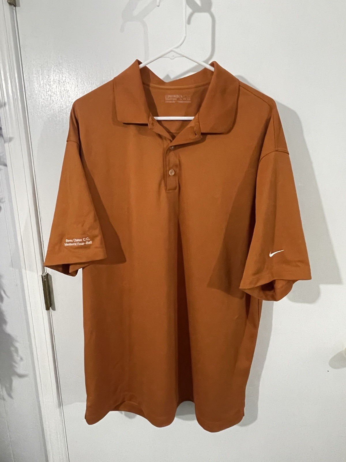 Nike Golf Polo Shirt Size XXL Burnt Orange Beau Chene Country Club Preowned Good