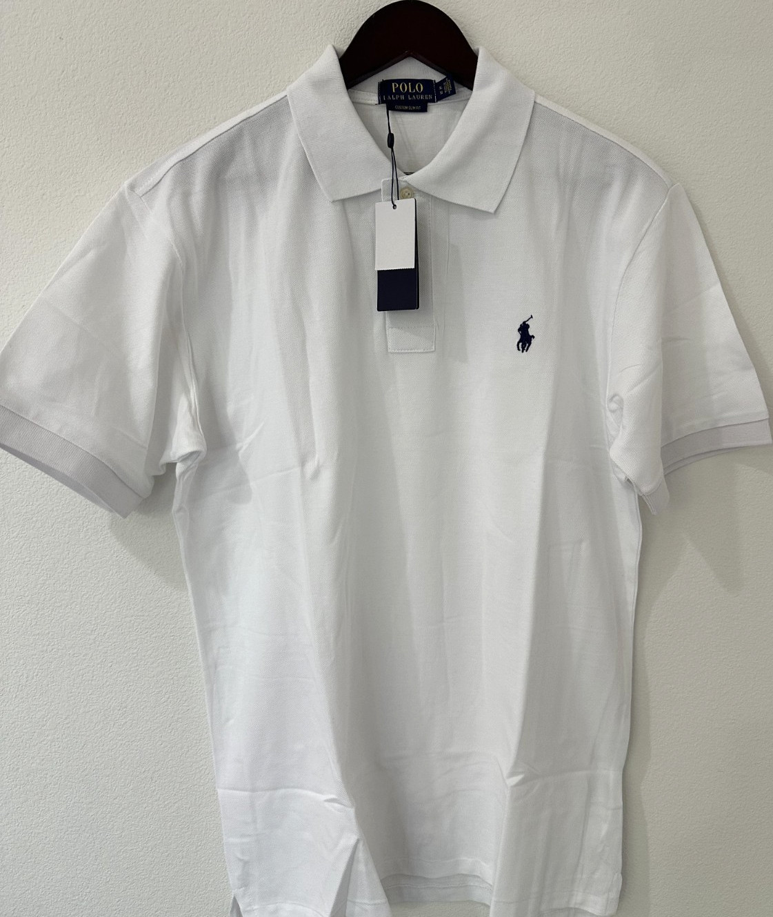 Ralph Lauren Men’s Custom Slim Fit Polo Shirt White XL Short Sleeve Mesh New