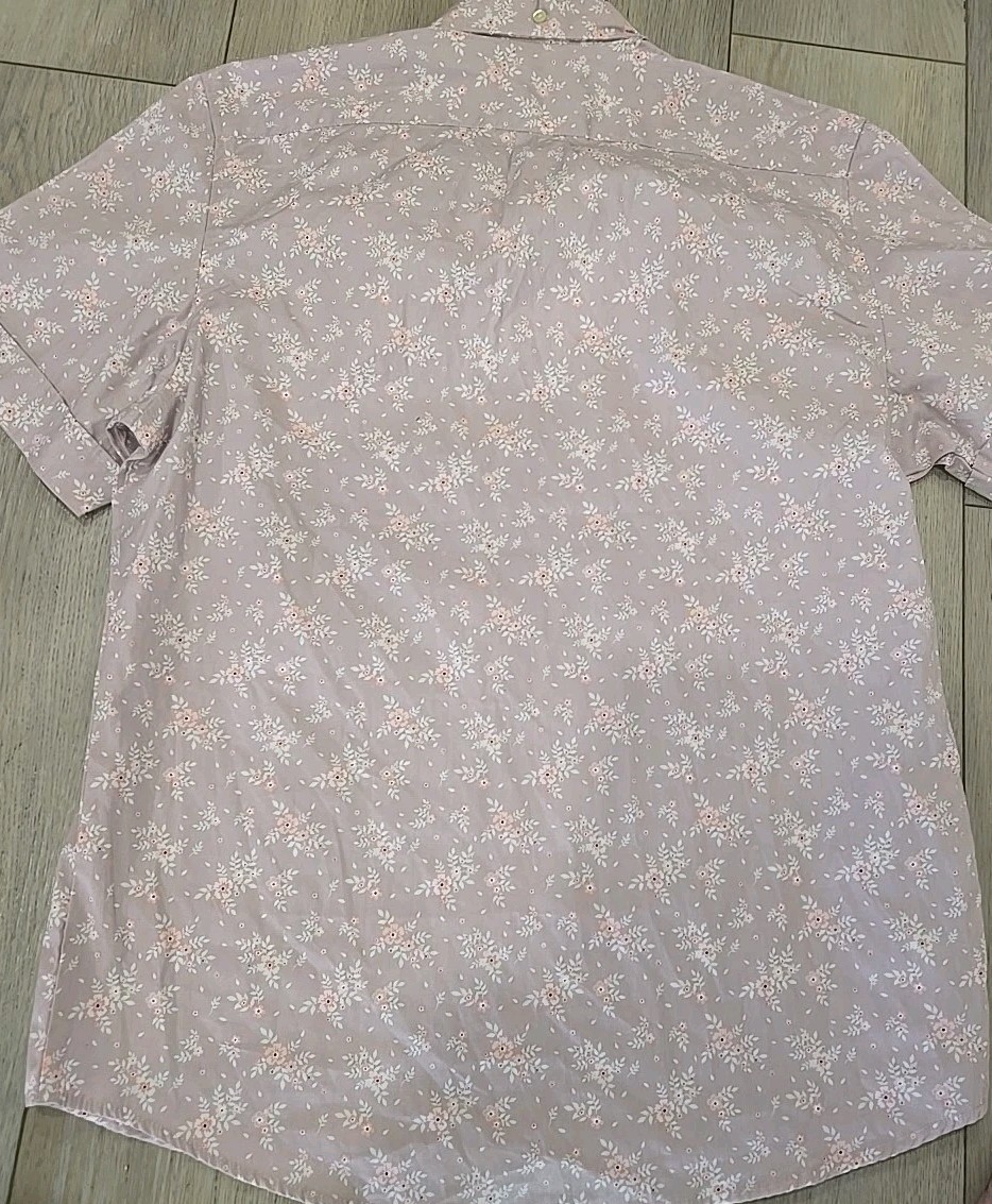 VTG 60’s Kennington Ltd California Shirt Mens L S/S Oxford Mauve Pink Floral NWT