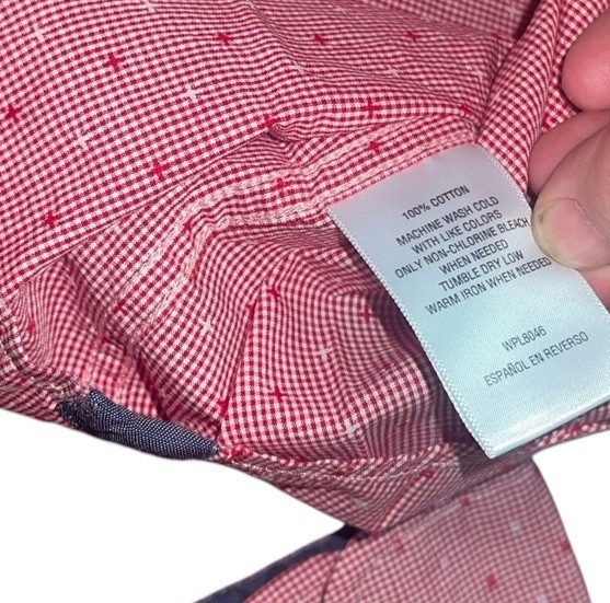 Club Room Men’s Medium Dobby Check Long-Sleeve Shirt Retail $49.50 100% Cotton
