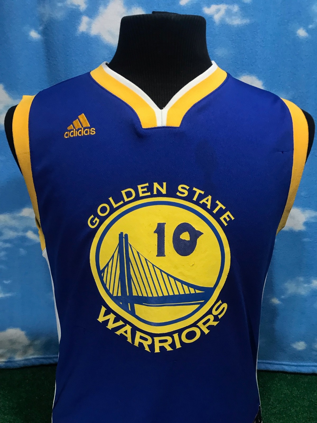 Golden State Warriors Jersey Large 10 Dion Adidas Blue NBA see description C3