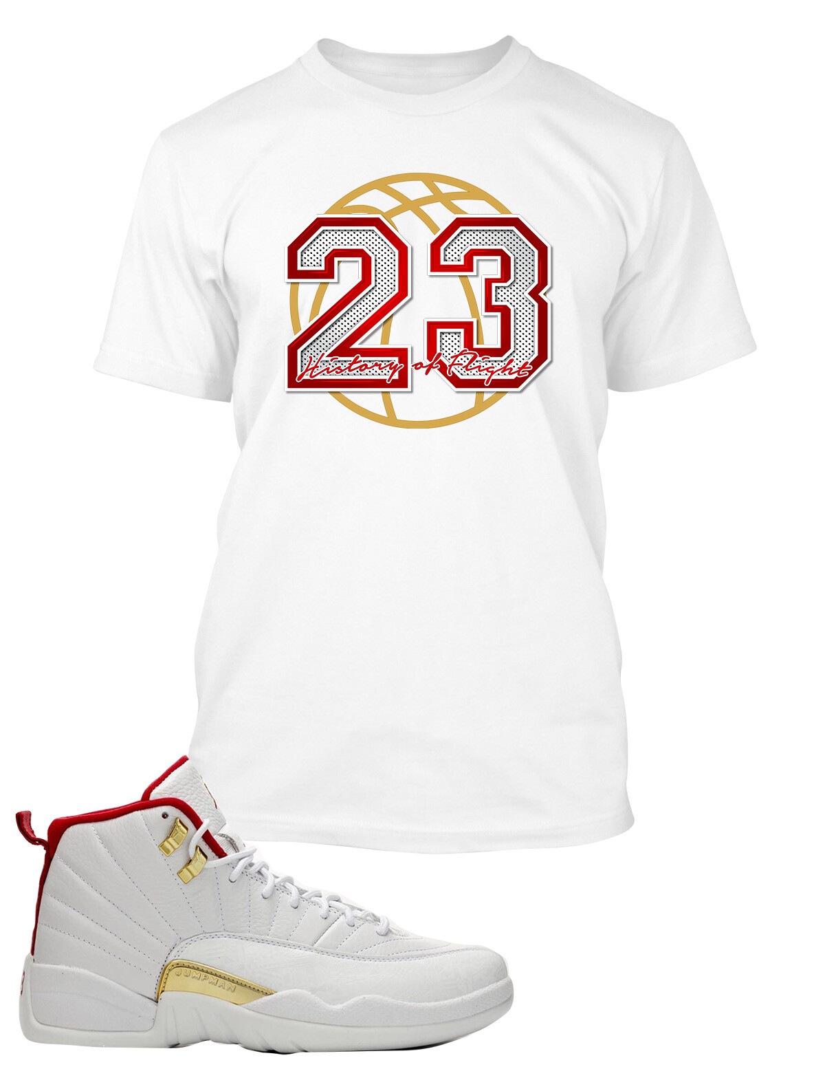 23 Graphic Tee Shirt To Match J12 FIBA Sneaker Men’s Pro Club Shaka RTP Sport