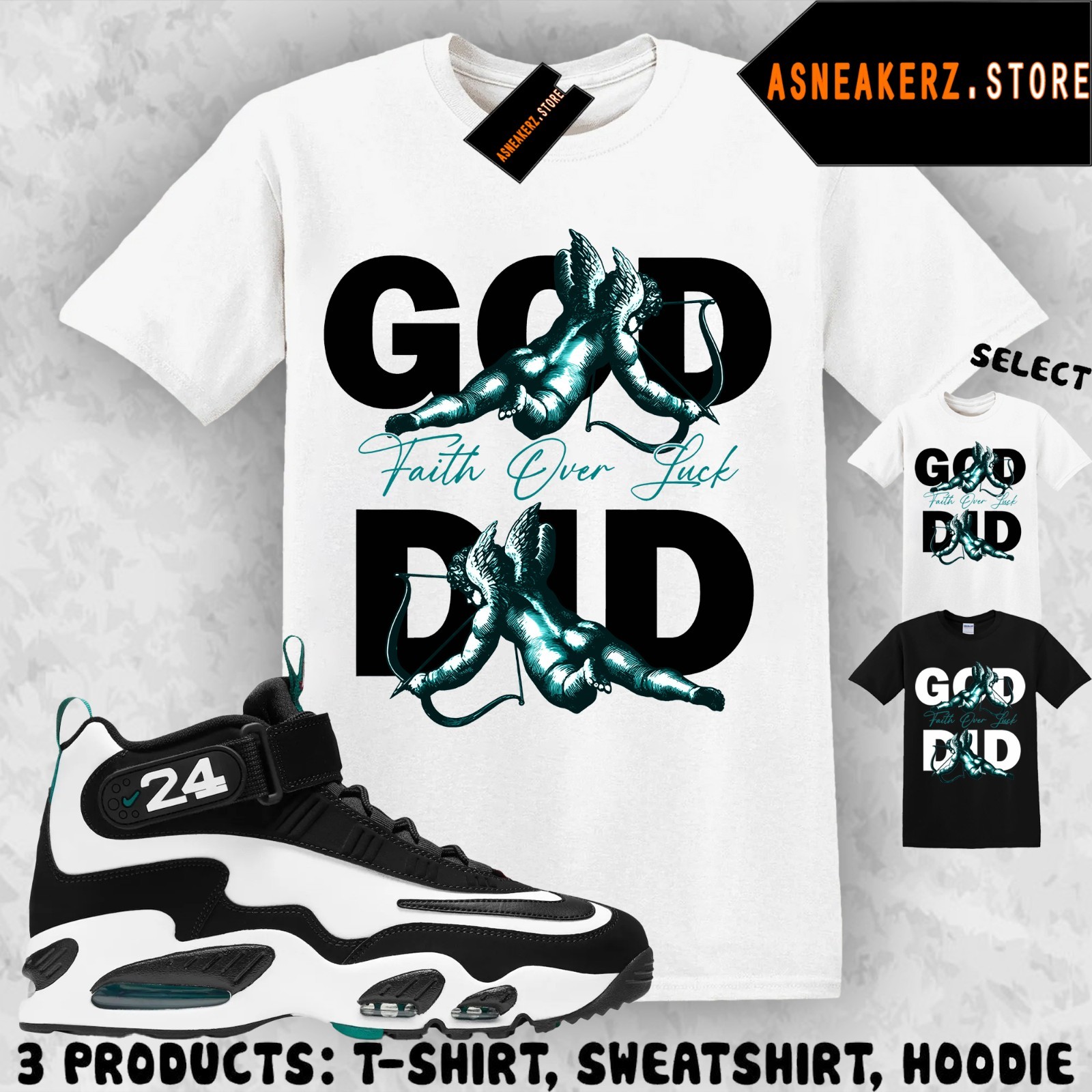 Shirt To Match AM 1 Freshwater 2026 Sneaker Matching Tee God Did T-Shirt
