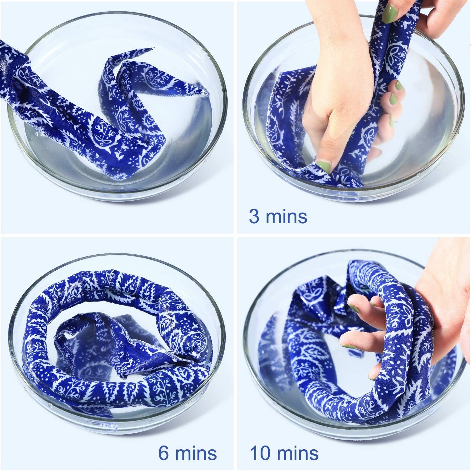 5 Pcs Cooling Neck Wraps Ice Wrap Scarf Neck Bandana Cooler Hot Weather Summer