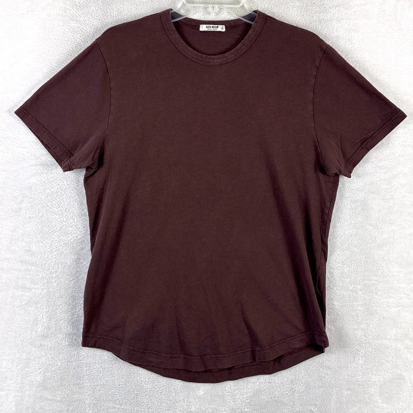 Buck Mason Tshirt Mens M Brown Slub Curve Hem Preppy Classic Huckberry USA
