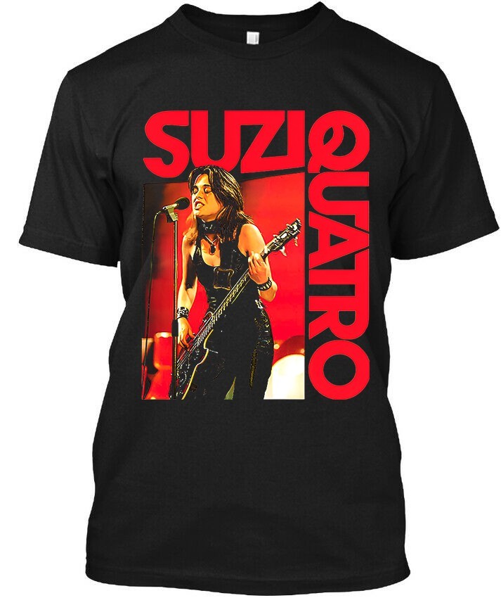 New Suzi Quatro American Glam Hard Music Graphic Retro Art T-Shirt Size S to 4XL