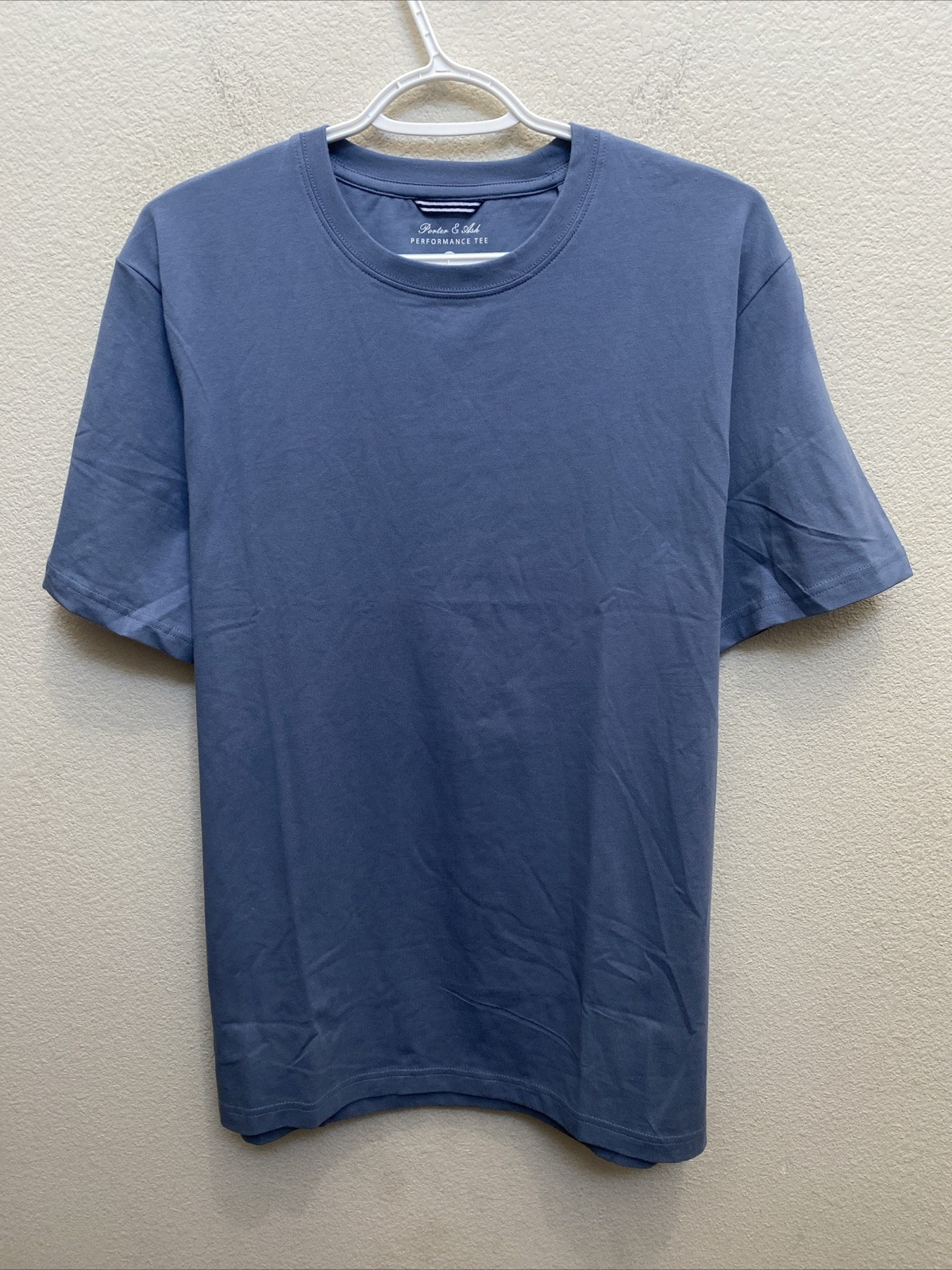 NEW Porter & Ash Men’s Large Dark Blue Performance Tee Crew Neck T-Shirt NWT