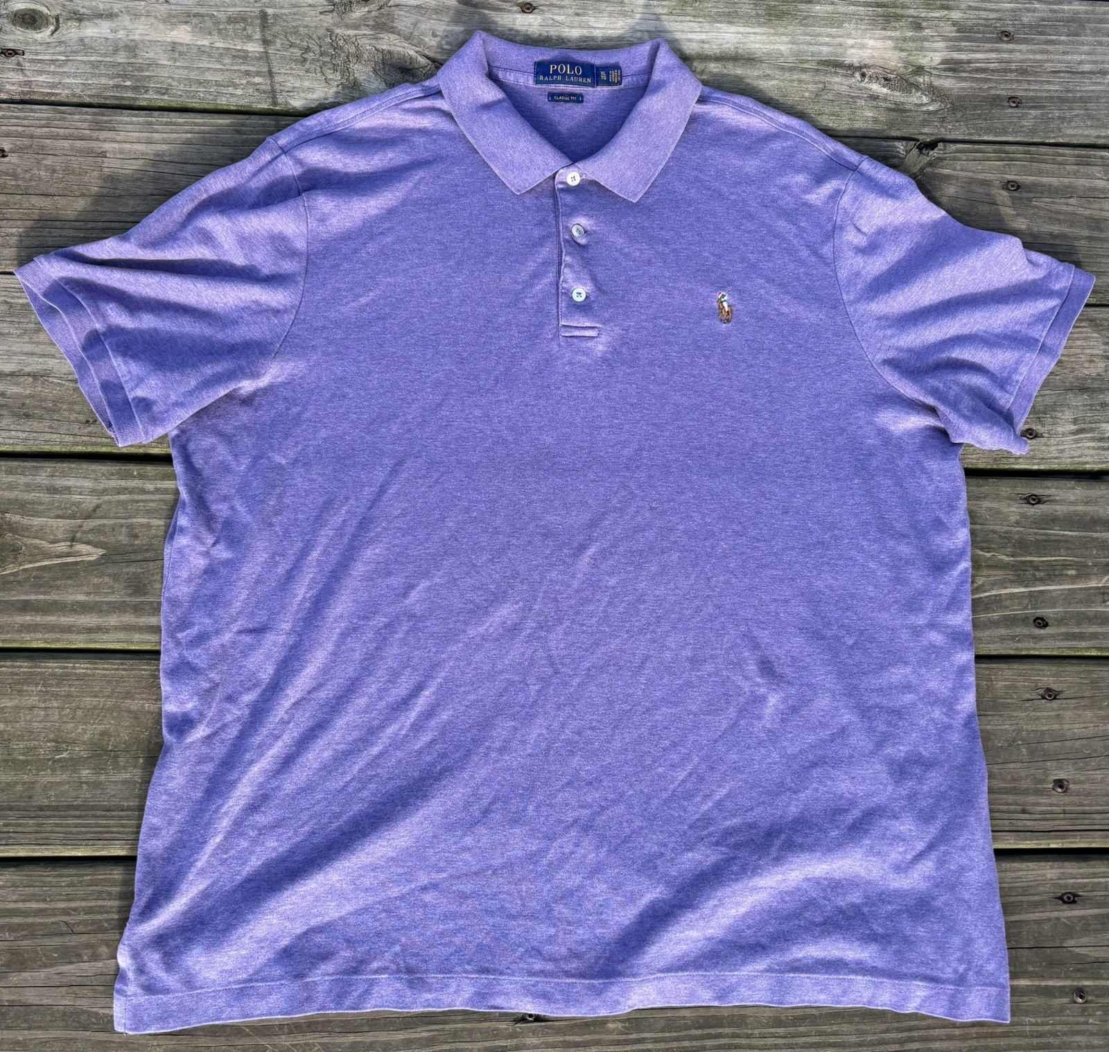 Polo Ralph Lauren Purple Pima Cotton Polo Shirt Men’s XL Short Sleeve