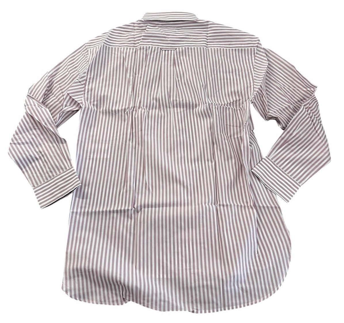 NEW Active After Coffee Everyday LS Button Up Striped Shirt Size Medium M NWT