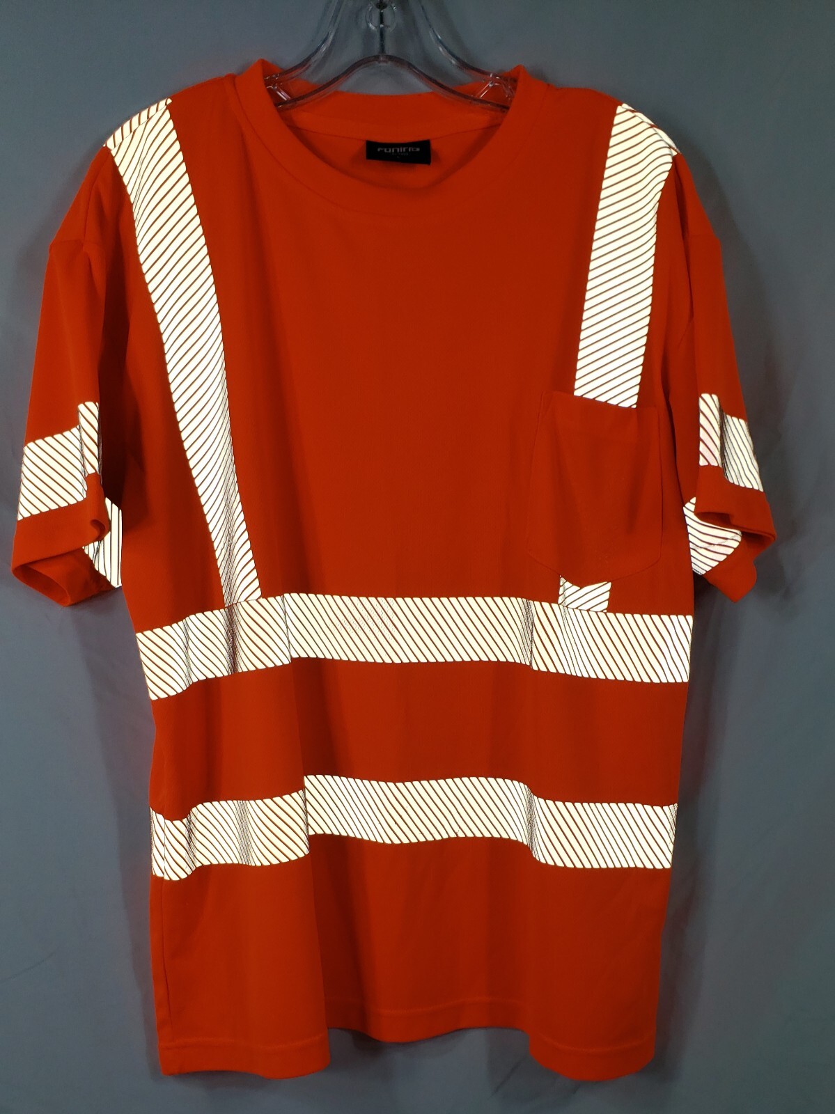 HI VIS Short Sleeve T-Shirt Size Large ANSI/ISEA Class 2 Hi-Reflective Pre-owned