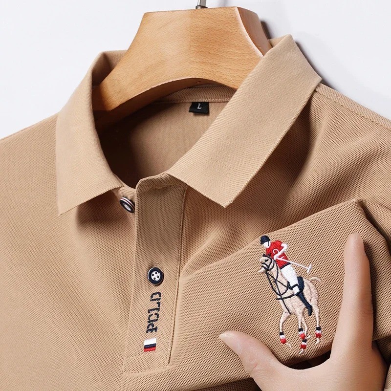 Men’s Summer Embroidered Polo Shirt Luxury Fashion Top Short Sleeve T-Shirt