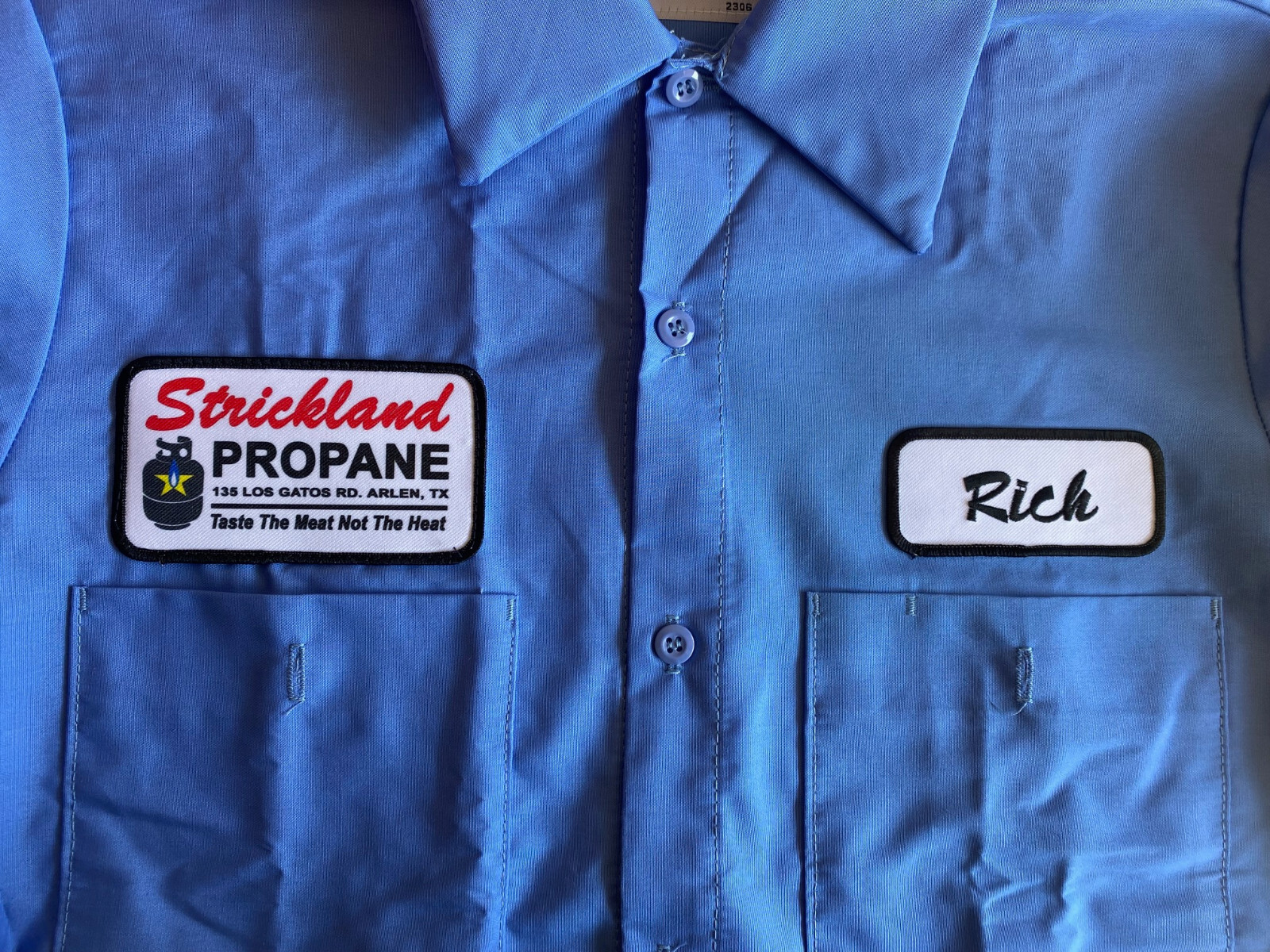 STRICKLAND PROPANE +YOUR CUSTOM NAME Work SHIRT Halloween costume king hill