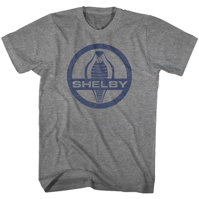 Carroll Shelby Motors Shelby Cobra Snake Logo Graphite Heather T-Shirt