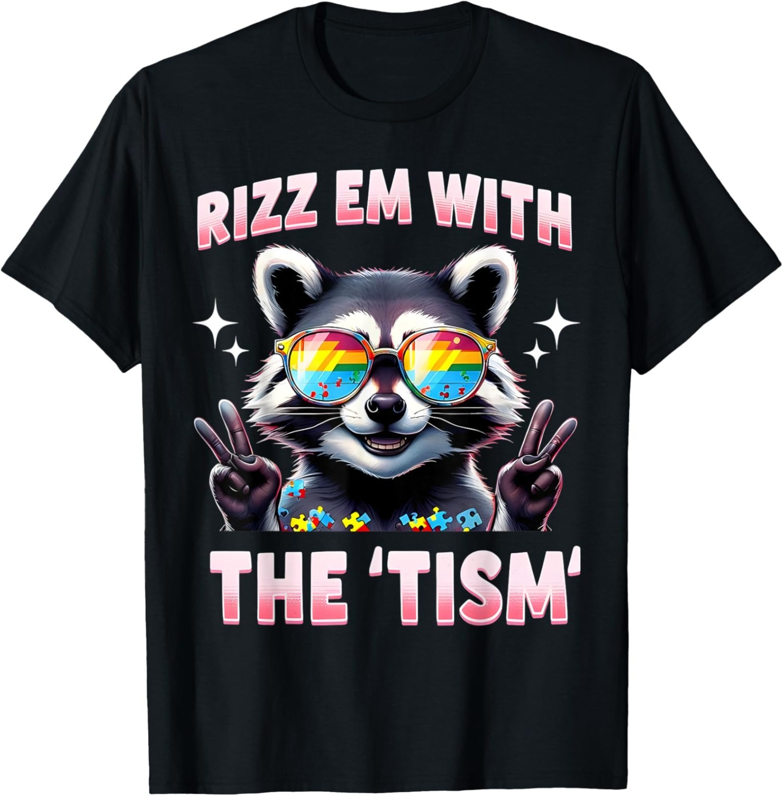 Autism Funny Rizz Em with The Tism Meme Autistic Unisex T-Shirt
