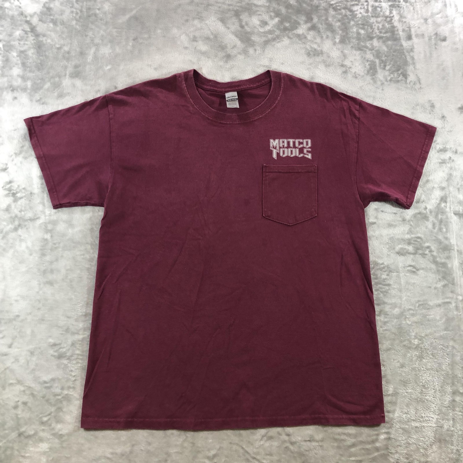 Matco Tools Gildan Shirt Mens Large Red Pocket Logo Graphic Tee Automotive