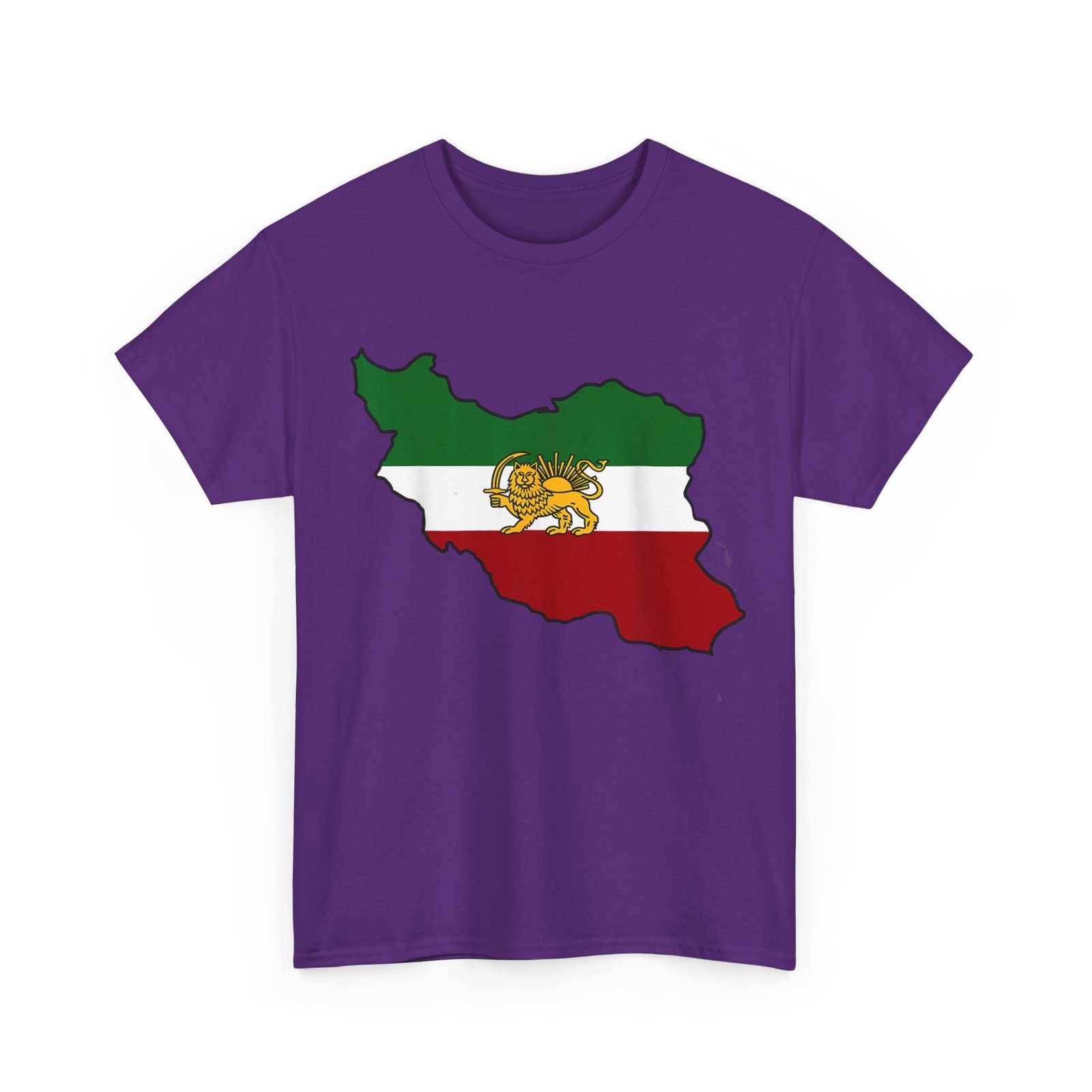 Iran Flag with Lion and Sun Shirt, Iranian Map Freedom Women Men Shirt