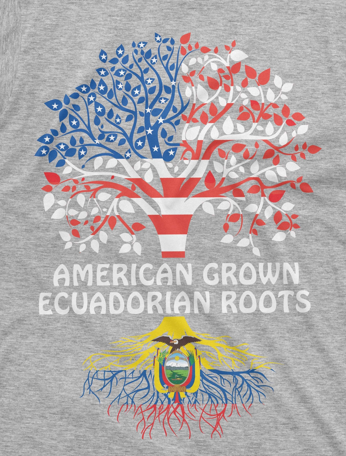 American Grown With Ecuadorian Roots Shirt Ecuador USA Shirt Ecuadorian Gifts