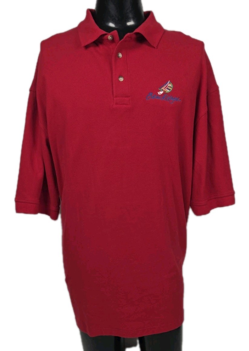 Beau Rivage Men’s Short Sleeve Polo Golf Shirt XXL Red Cotton
