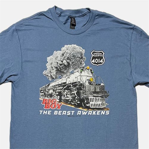 Union Pacific Big Boy 4014 Blue Tee Youth and Adult
