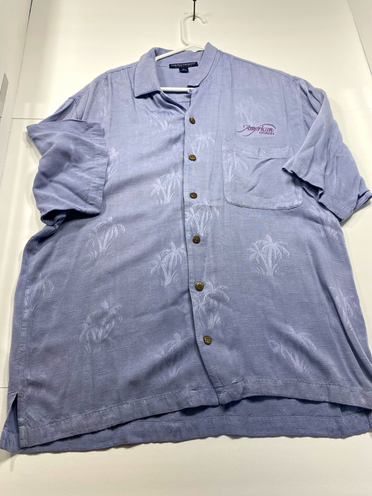 Port Authority Signature Shirt Mens M American Coach RV Embroidered Button Up