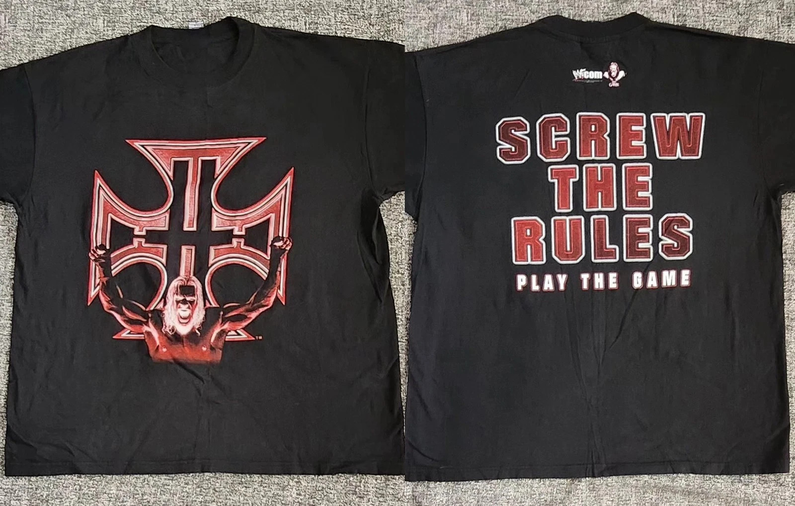 2002 WWF WWE Triple H Screw The Rules Wrestling T-Shirt Size S-5XL Reprint