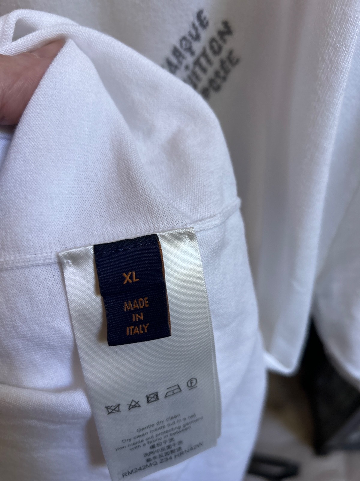 $1010 LOUIS VUITTON LV Short-Sleeved Cotton Crewneck T-Shirt – Milky White – XL