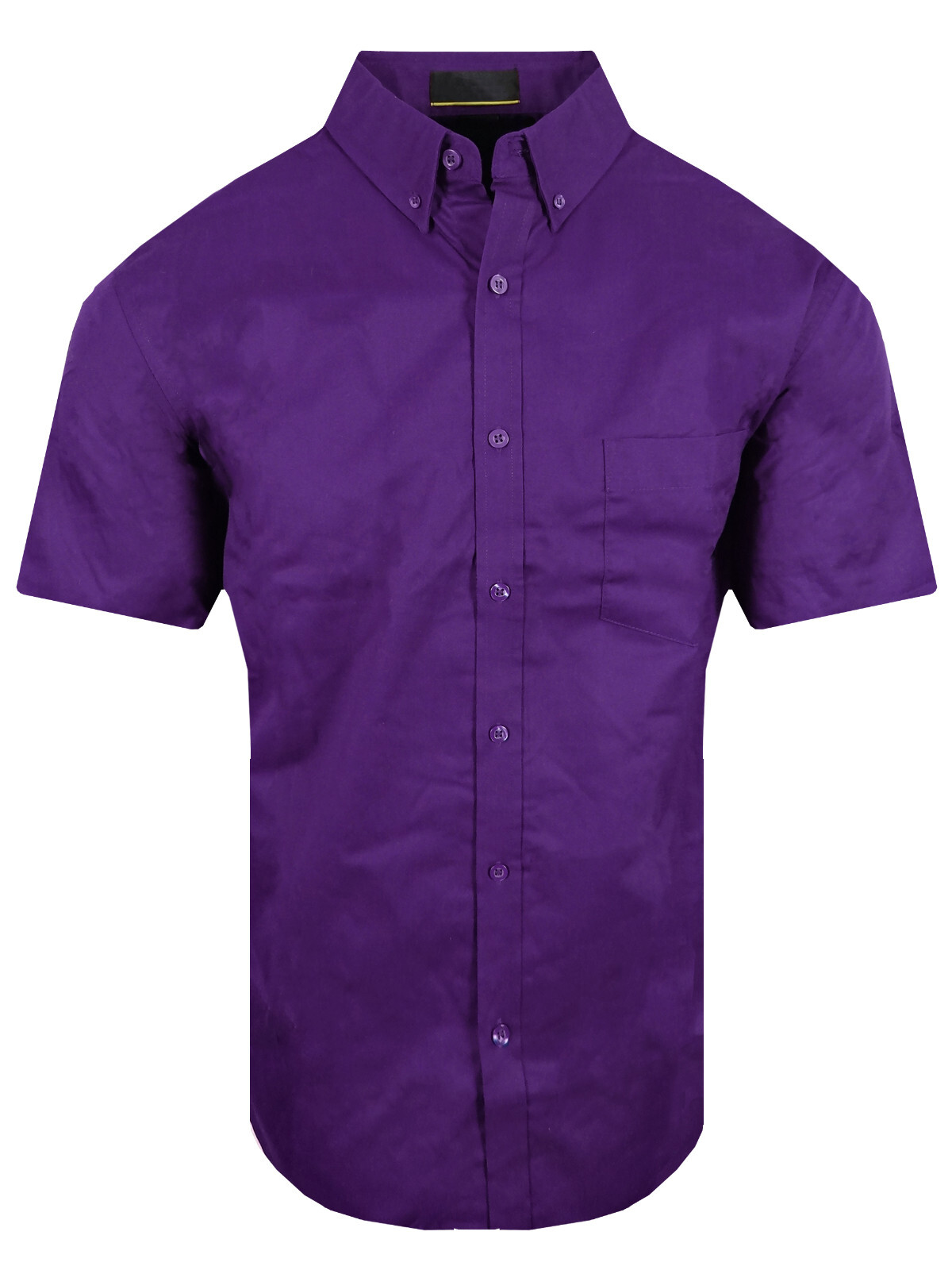 Twill Pocket Short Sleeve Shirt Mens Cotton Blend Solid Colors UV UPF 40+