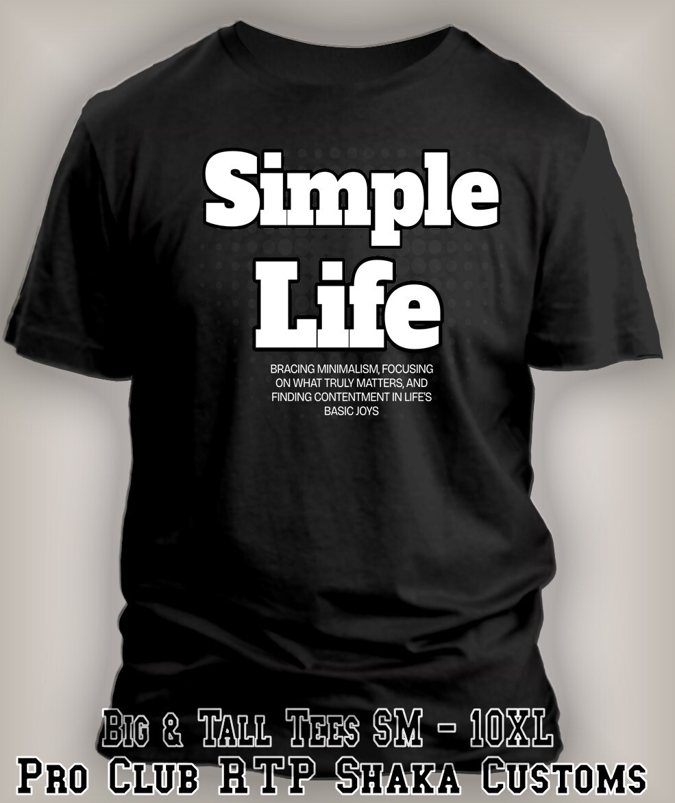 Mens 8XL Big Tall Simple Life Sneaker Tee Shirt Greystone Big Sizes Streetwear T