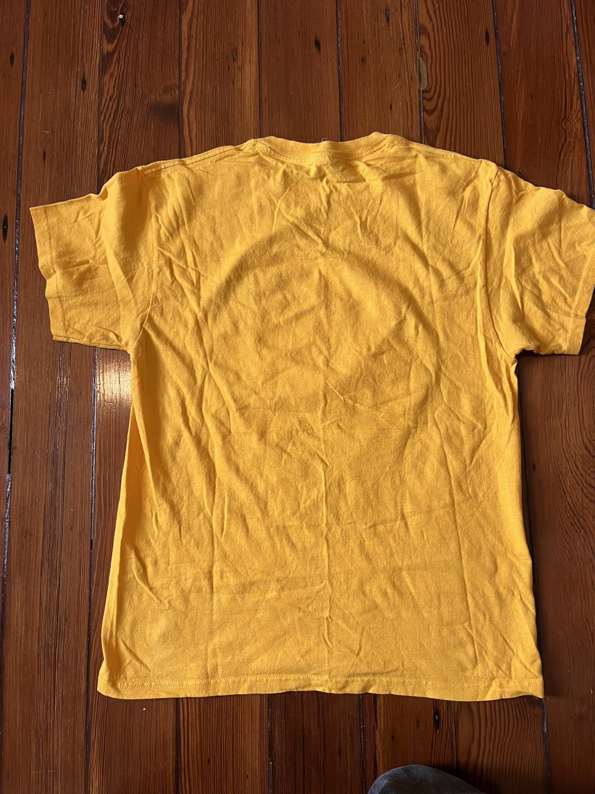 Delta Pro Weight Men’s Funny Graphic T-Shirt Yellow Cotton Jersey Crew Neck L