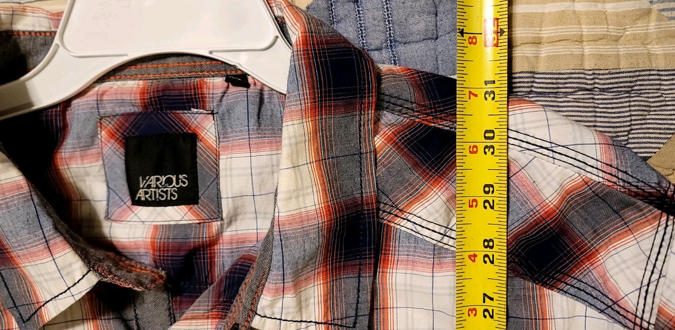 Various Artists Men’s Snap Button Up XXL, long Sleeve Shirt, Pre-owned.