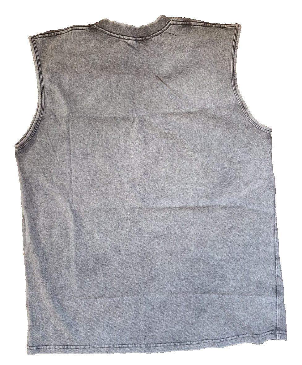 Men Acid Wash Nirvana Graphic Tank Top L Vintage Grunge Streetwear