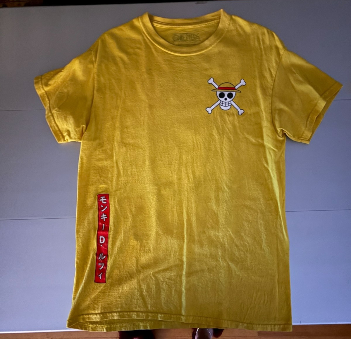 One Piece T-Shirt – Mens Size M – Luffy – Anime Manga – Ripple Junction -Yellow