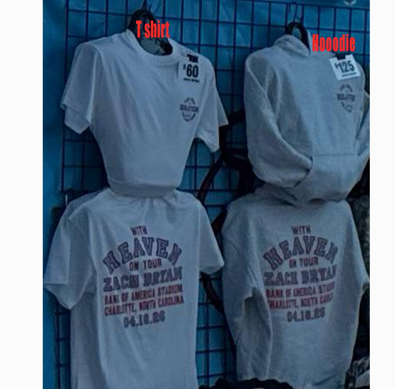 Zach Bryan With Heaven On Tour Charlotte, NC Apr 18, 2026T-Shirt or Hoodie