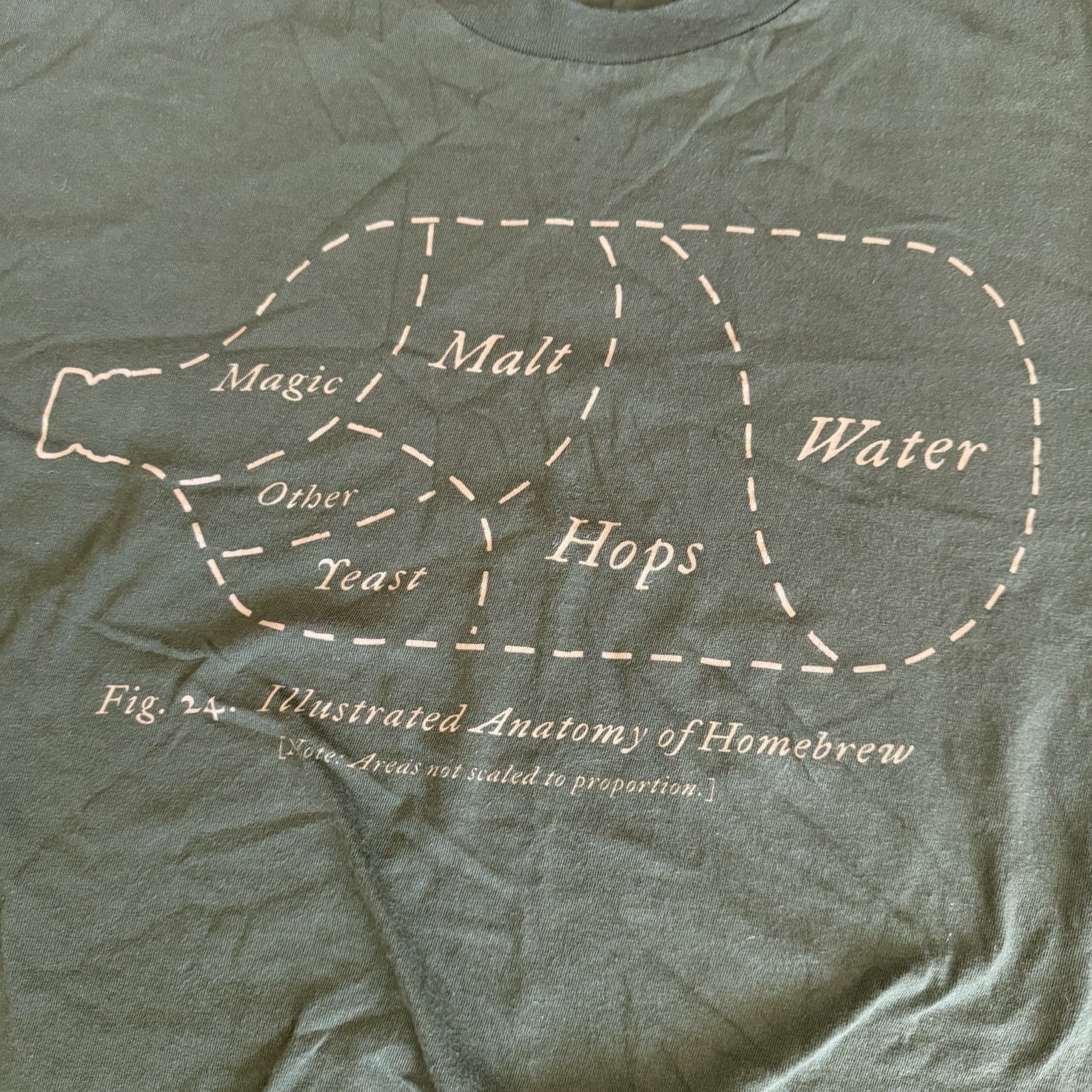 American Apparel Brewing Network Anatomy of Homebrew Craft Beer T-Shirt Medium