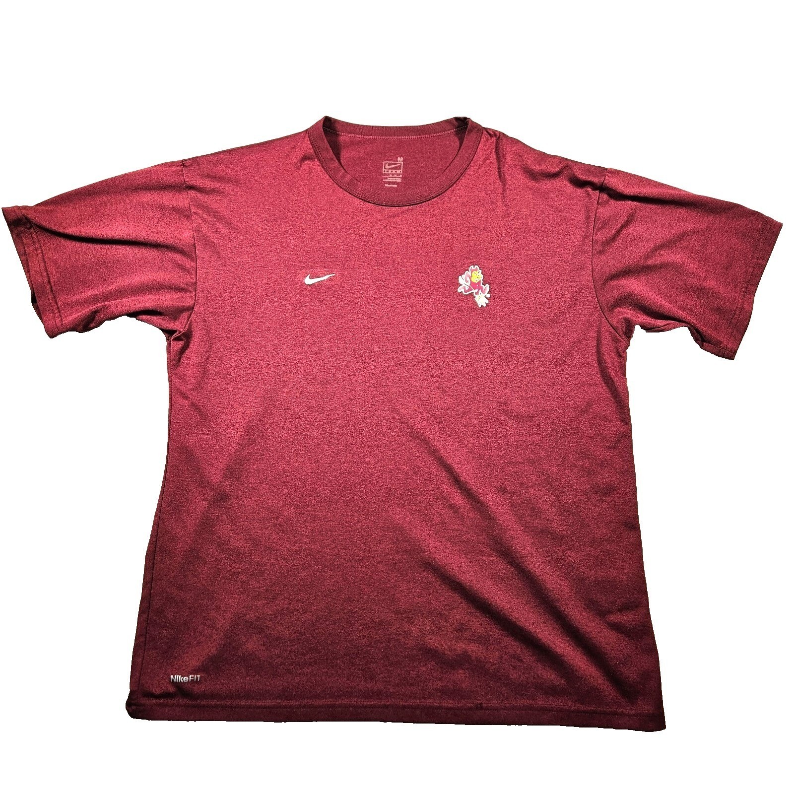 Nike Fit Arizona Sun Devils Short Sleeve Shirt Red Mens Medium