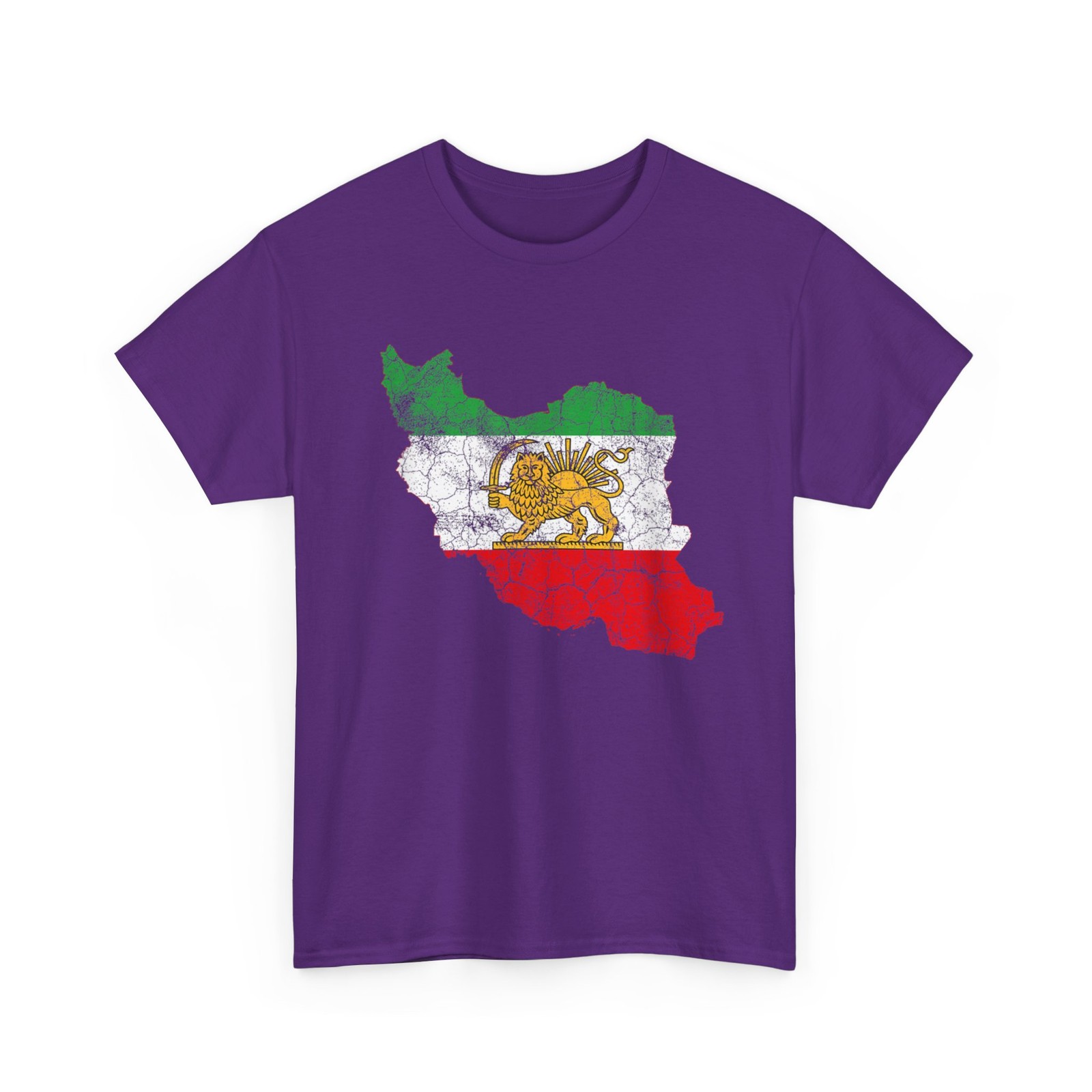 Iran Map with Lion and Sun Emblem Shirt, Iranian Flag Persian Heritage Shirt