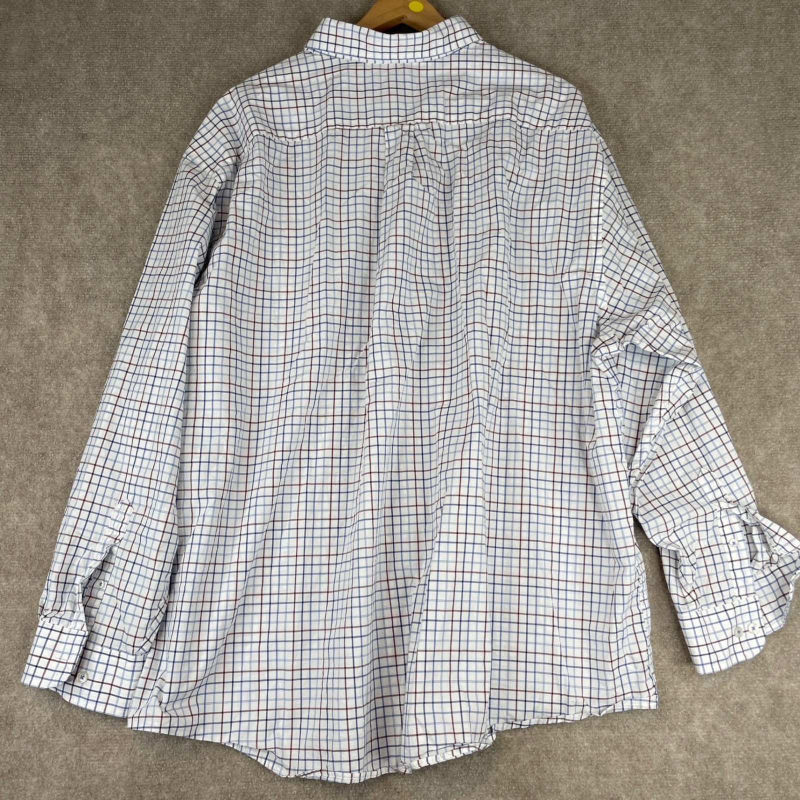 Roundtree & Yorke 3XB Plaid Button Down Long Sleeve Dress Shirt Men