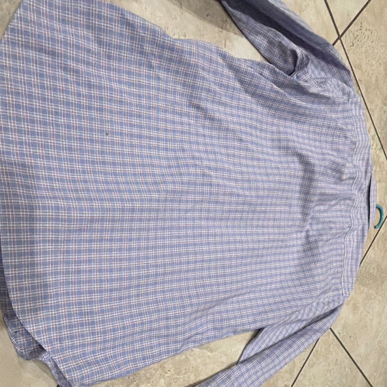 Banana Republic Men’s Blue White Red Plaid Cotton Button-Up Shirt M