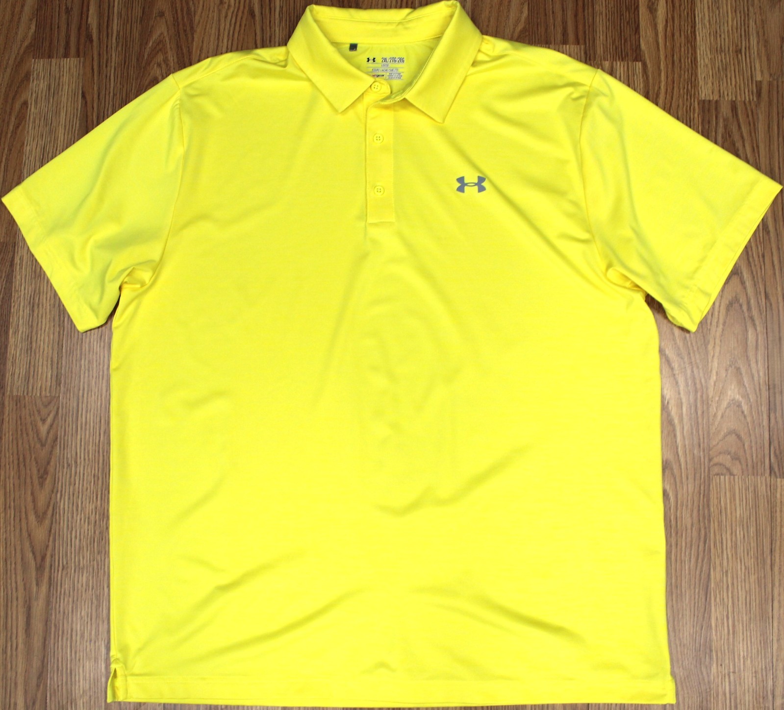 UNDER ARMOUR HEATGEAR LOOSE FIT SHIRT POLY/SPANDEX YELLOW Sz 2X-LARGE, XXL