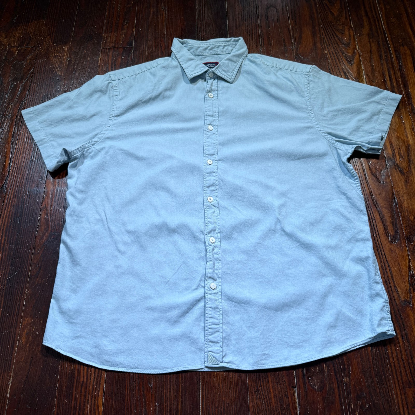 UNTUCKit Shirt Mens 2XL Blue Short Sleeve Briscoe Cotton Preppy – EUC